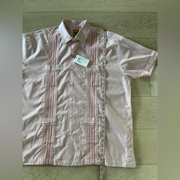 NWT San Cristobal Classic Guayabera, Burnt Orange, XL - Picture 10 of 14